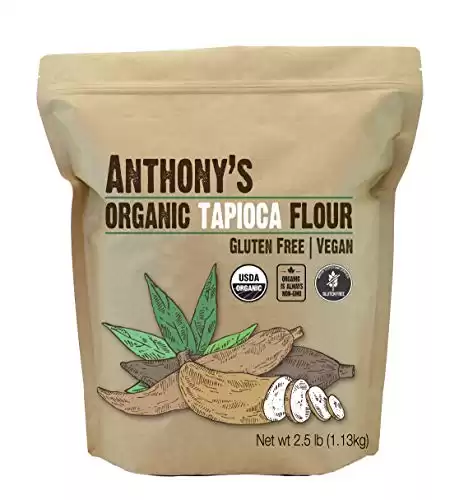 Anthony’s Organic Tapioca Flour Starch, 2.5 lb, Gluten Free & Non GMO