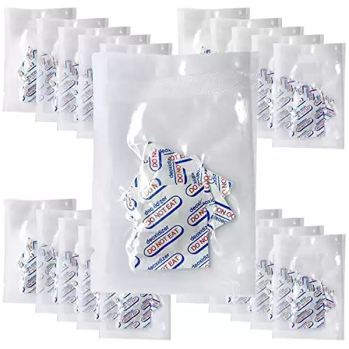 Oxygen Absorbers For Food Storage 300cc (5 pcs in Vacuum Sealed Bag x 20, Total 100 Packets) O2 Absorbers Food Grade Oxygen Absorbers Oxygen Packets For Food Storage Oxygen Remover Absorb Observers